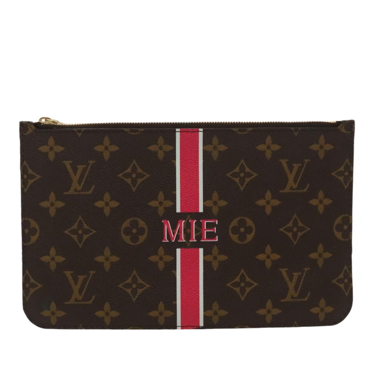 Louis Vuitton Neverfull Pouch Brown Canvas Clutch Bag (Pre-Owned) Size ONE SIZE - 2 Thumbnail