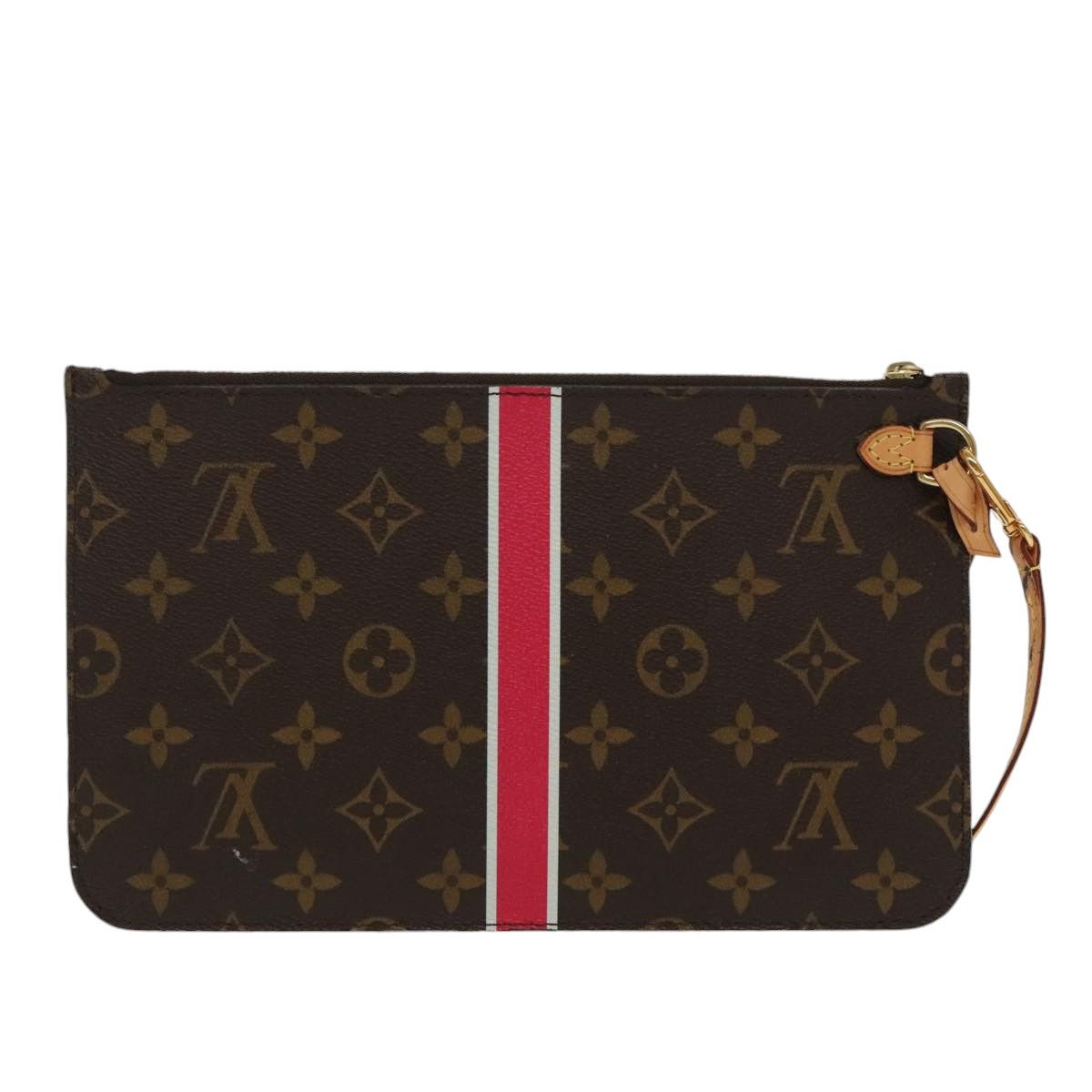Louis Vuitton Neverfull Pouch Brown Canvas Clutch Bag (Pre-Owned) Size ONE SIZE - 3 Thumbnail