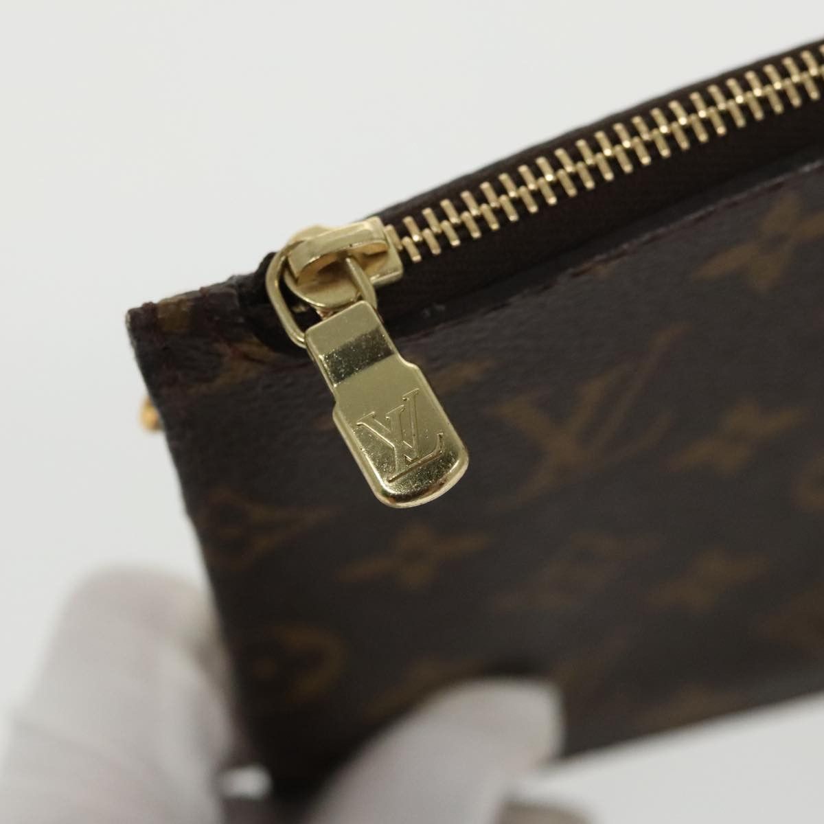 Louis Vuitton Neverfull Pouch Brown Canvas Clutch Bag (Pre-Owned) Size ONE SIZE - 14 Thumbnail