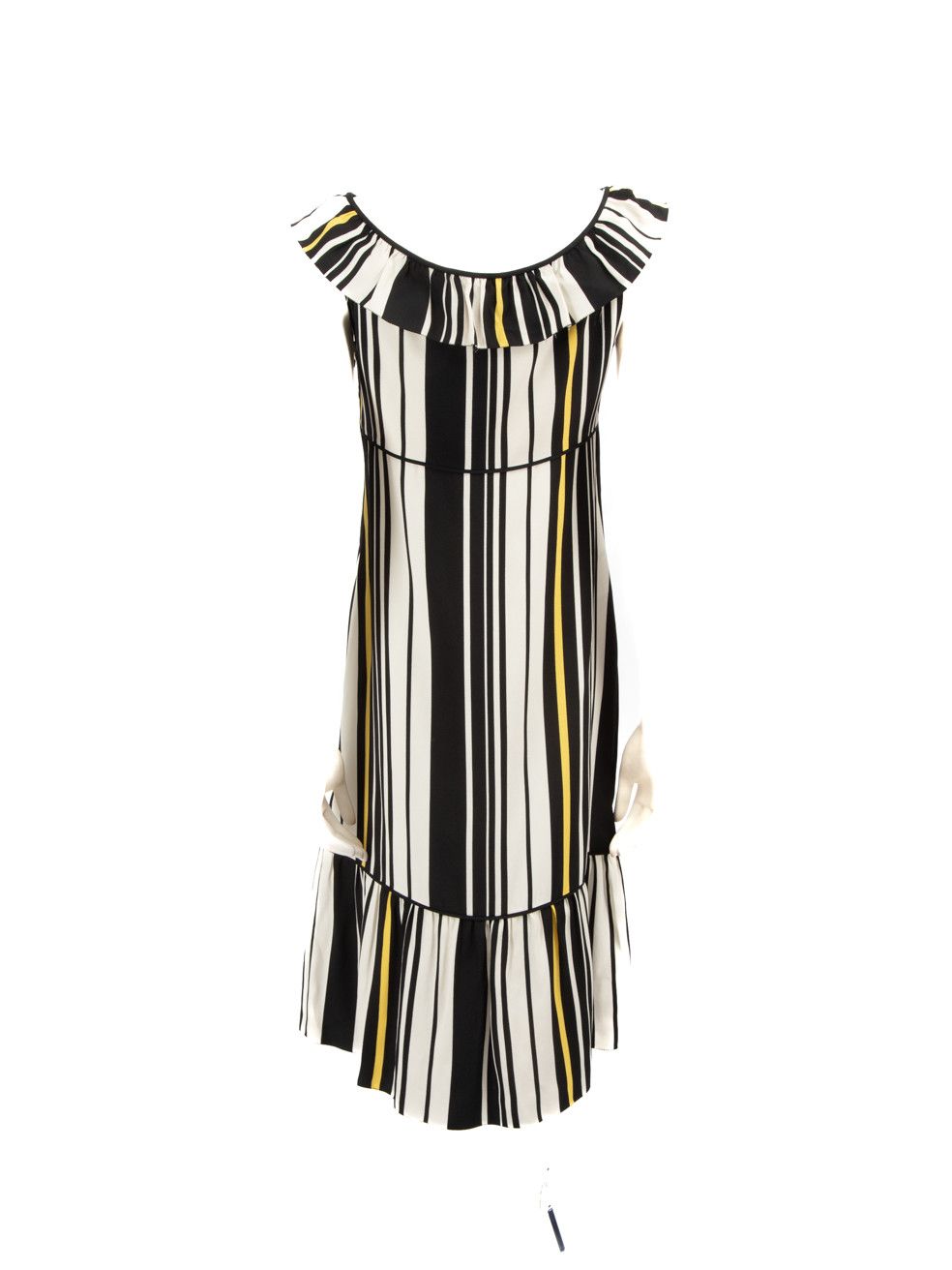 Prada Striped Pattern Midi Dress Size S / US 4 / IT 40 - 3 Thumbnail