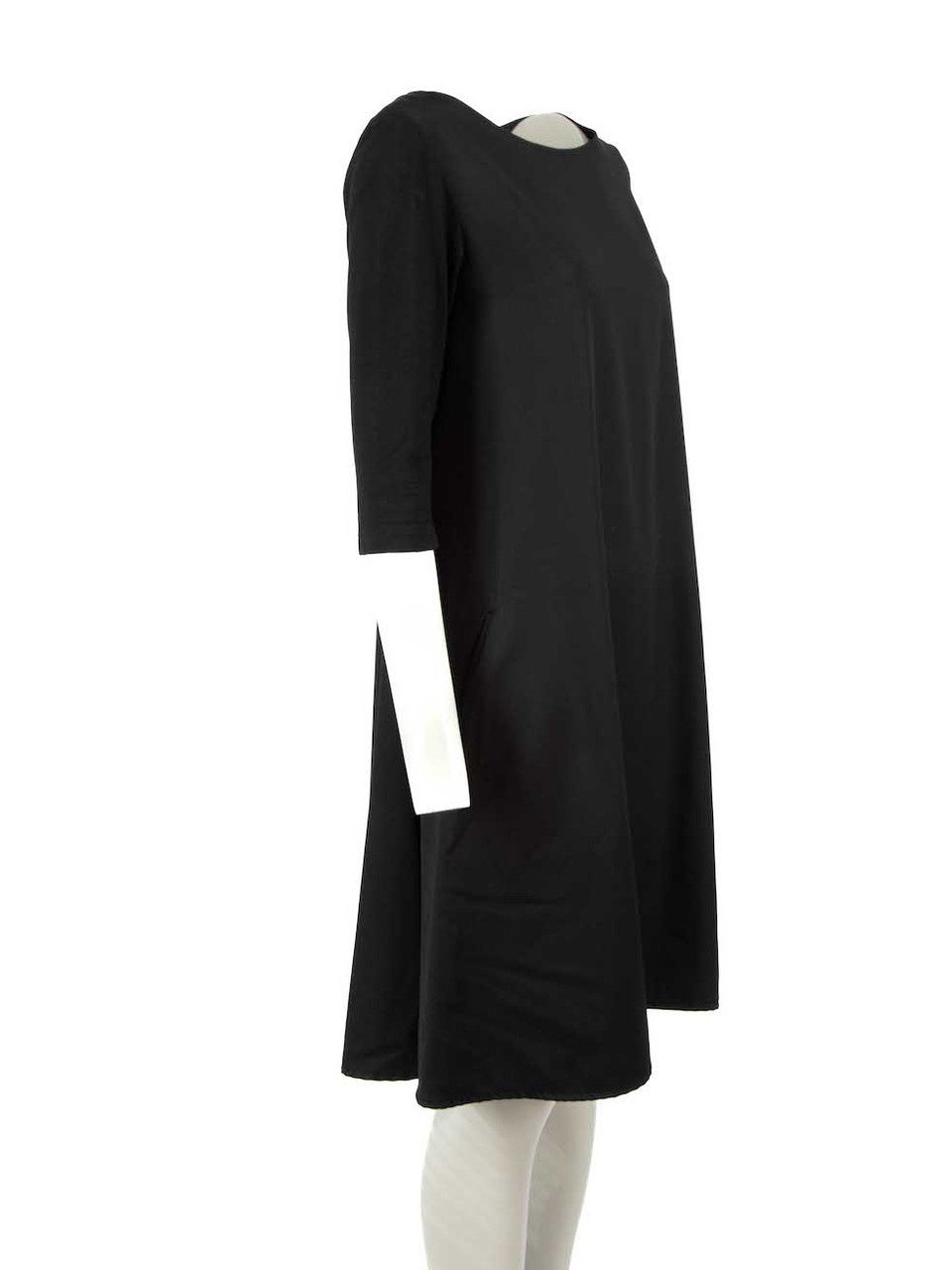 Yohji Yamamoto Vintage Y’s Black Wool Mid Sleeve Dress Size S / US 4 / IT 40 - 2 Thumbnail