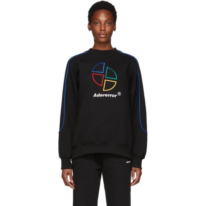 ADERERROR★ユニセックス★Bertic logo sweatshirt_2色 ADERERROR 23SS正面BERTIC標誌圖畫籃球形狀開叉線寬鬆款衛衣