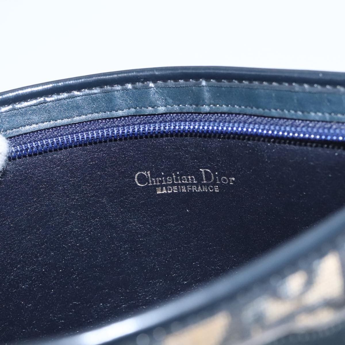 Dior Trotter Navy Canvas Shoulder Bag (Pre-Owned) Size ONE SIZE - 10 Thumbnail
