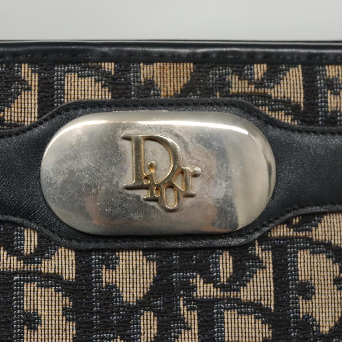 Dior Trotter Navy Canvas Shoulder Bag (Pre-Owned) Size ONE SIZE - 8 Thumbnail