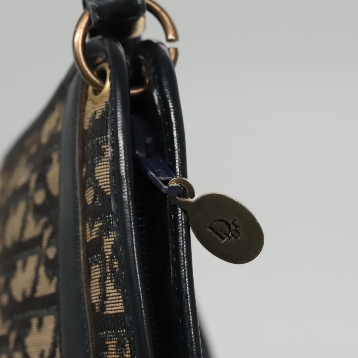 Dior Trotter Navy Canvas Shoulder Bag (Pre-Owned) Size ONE SIZE - 7 Thumbnail