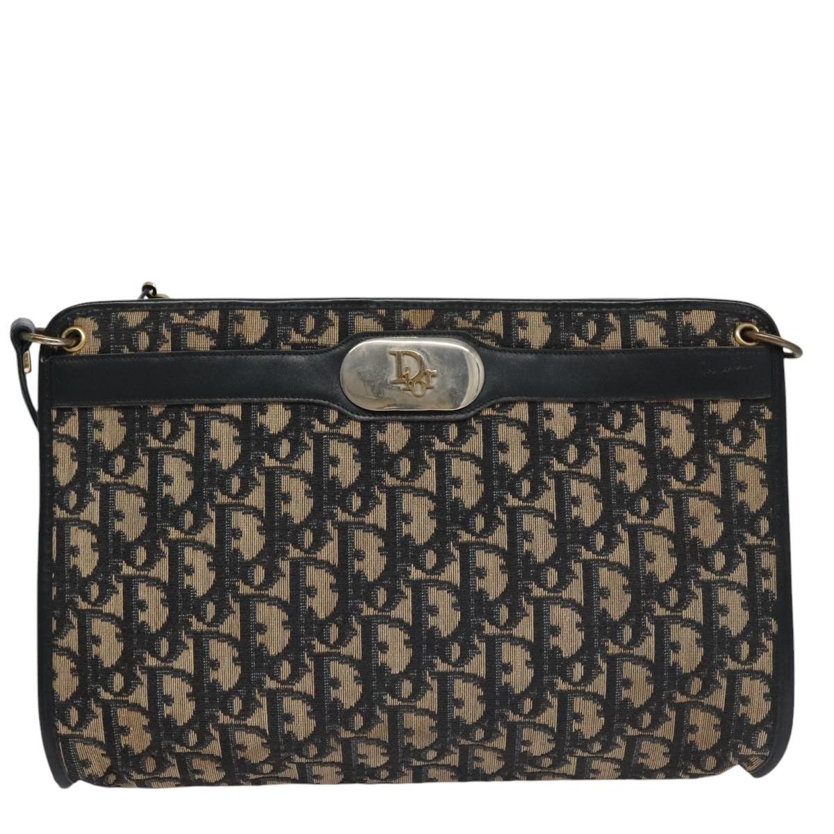 Dior Trotter Navy Canvas Shoulder Bag (Pre-Owned) Size ONE SIZE - 15 Thumbnail