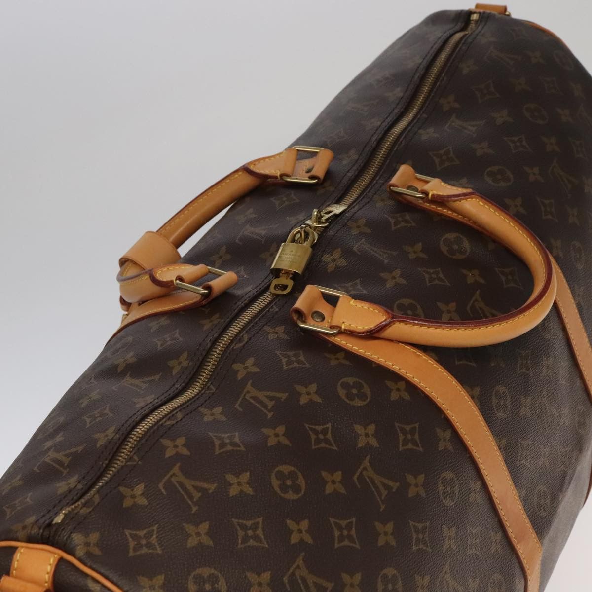 Louis Vuitton Keepall Bandoulière 60 Brown Canvas Travel Bag (Pre-Owned) Size ONE SIZE - 18 Thumbnail