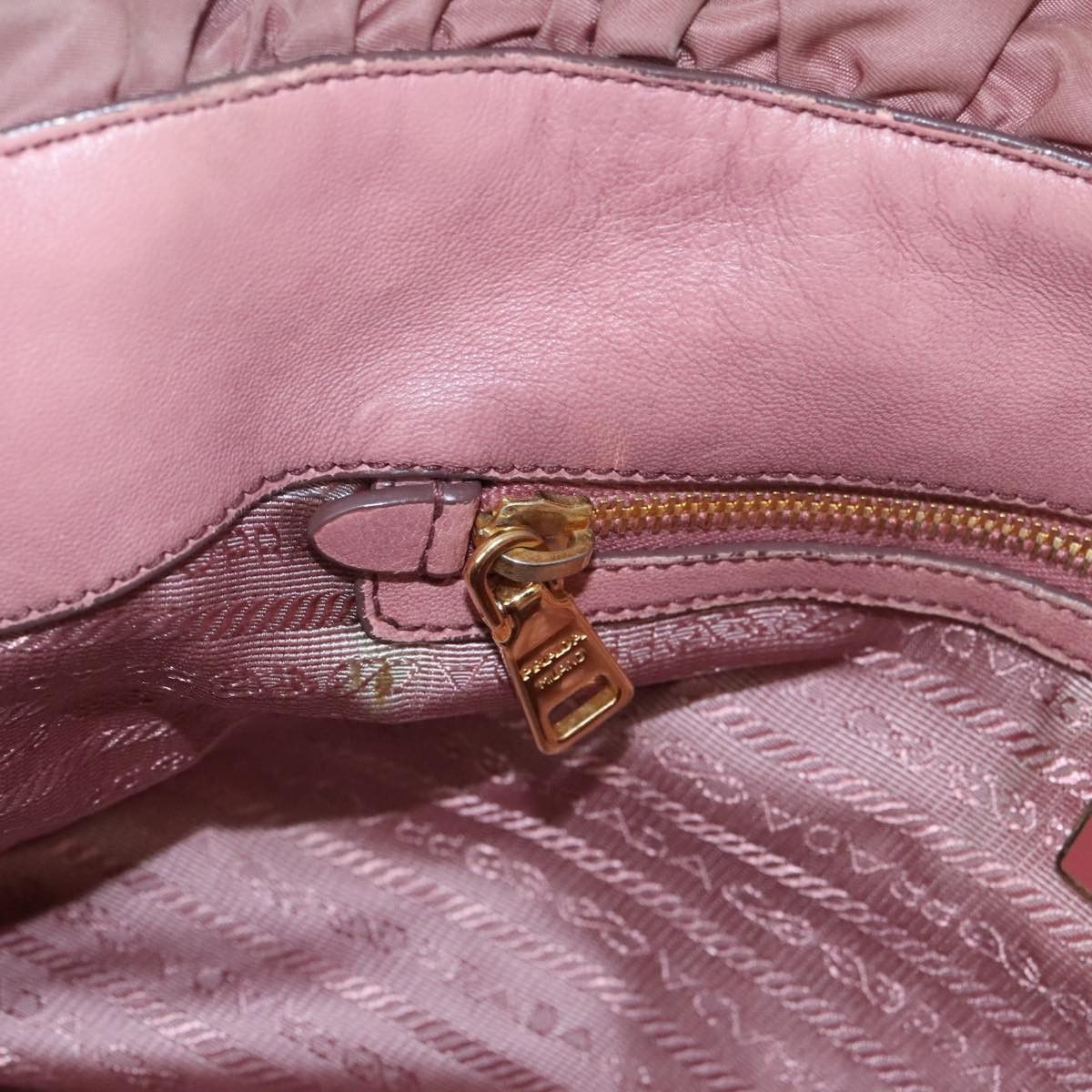 Prada Tessuto Burgundy Polyester Shoulder Bag (Pre-Owned) Size ONE SIZE - 19 Thumbnail