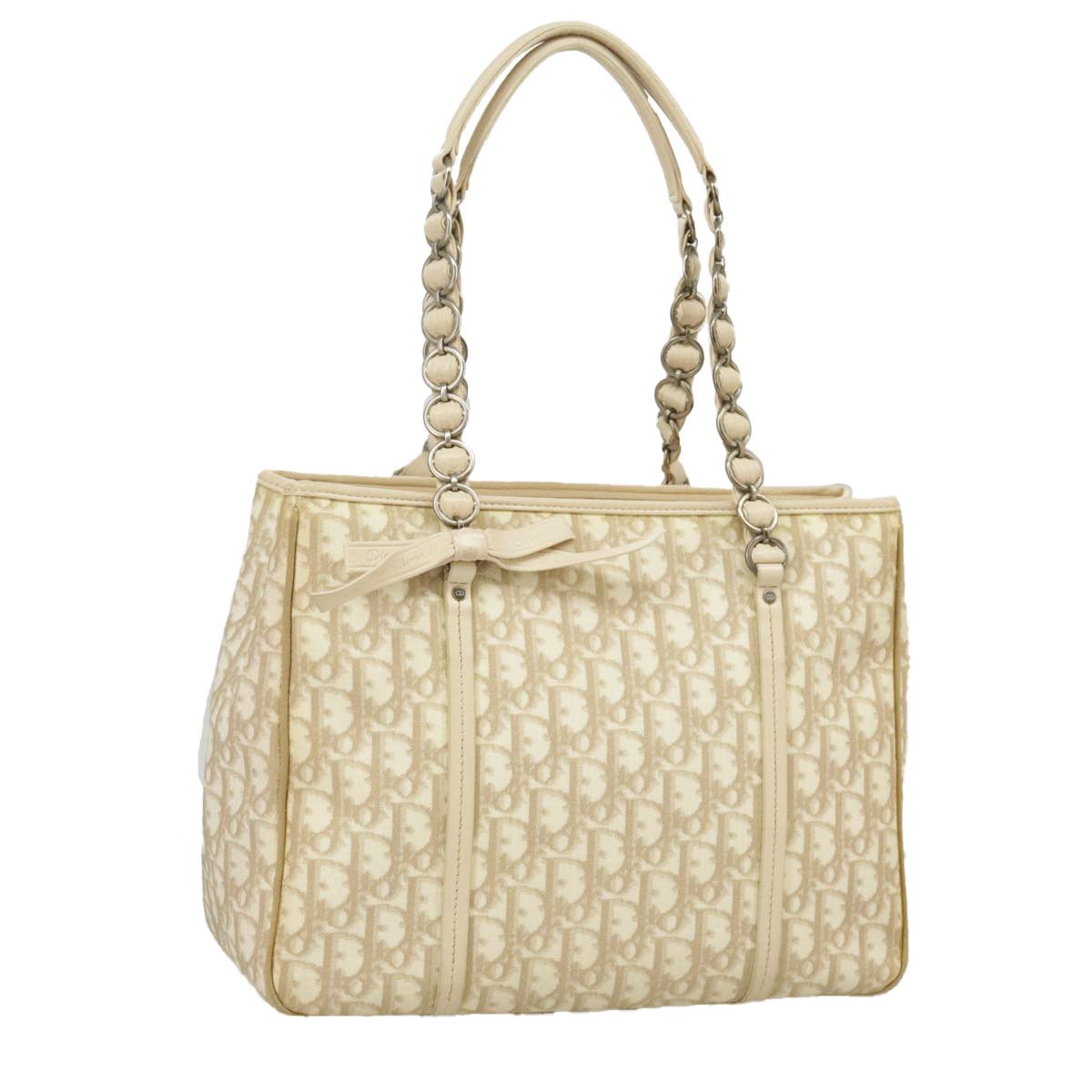 Dior Romantique Beige Canvas Shoulder Bag (Pre-Owned) Size ONE SIZE - 13 Thumbnail
