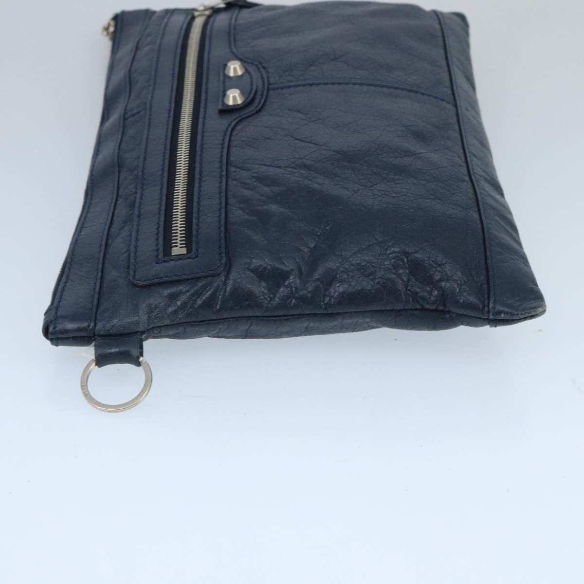 Balenciaga Classic Navy Leather Clutch Bag (Pre-Owned) Size ONE SIZE - 5 Thumbnail