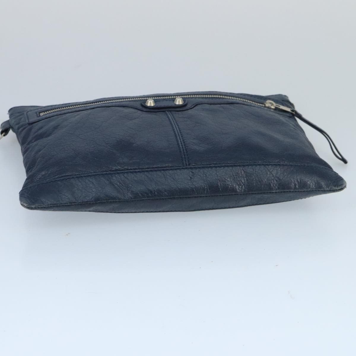 Balenciaga Classic Navy Leather Clutch Bag (Pre-Owned) Size ONE SIZE - 7 Thumbnail