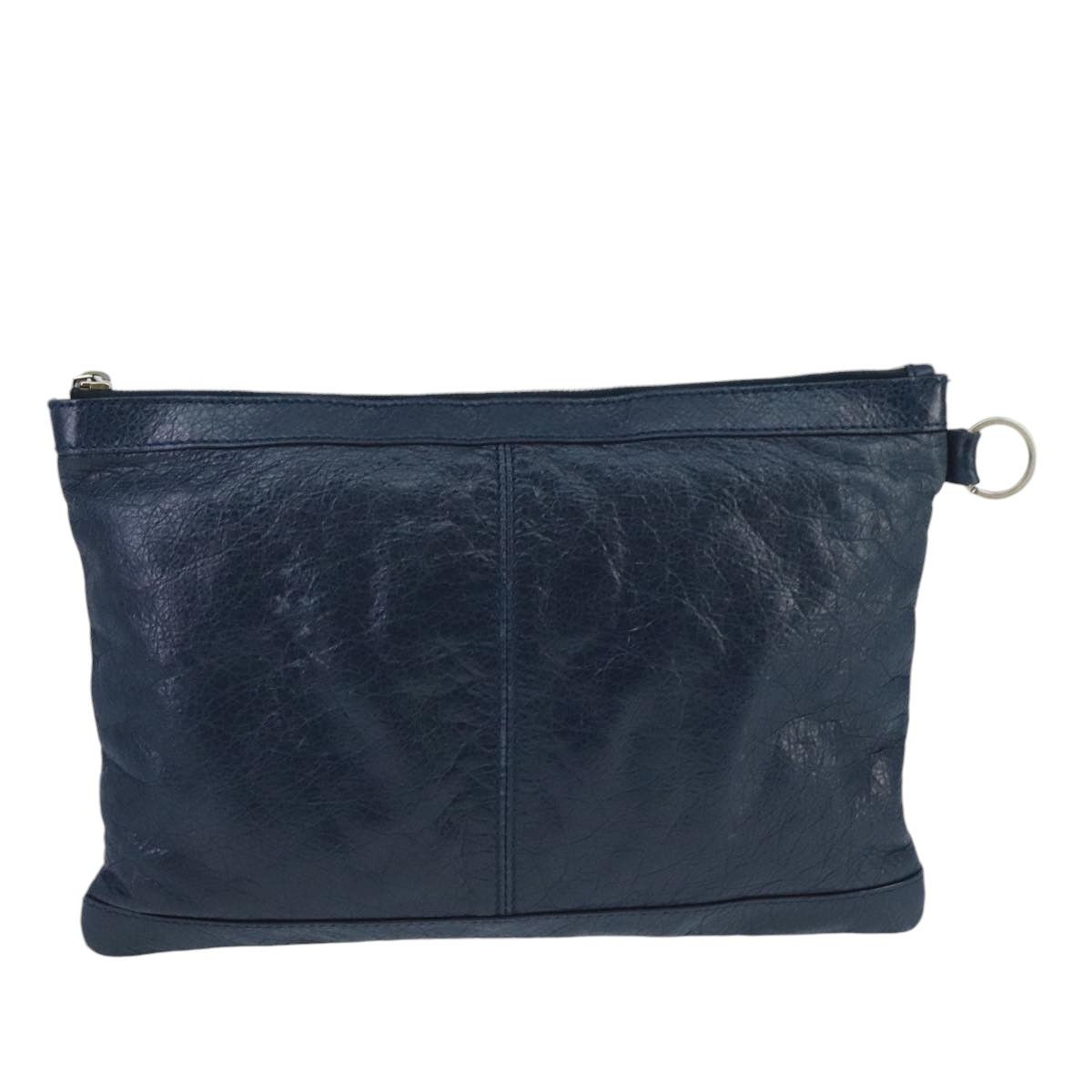 Balenciaga Classic Navy Leather Clutch Bag (Pre-Owned) Size ONE SIZE - 2 Thumbnail