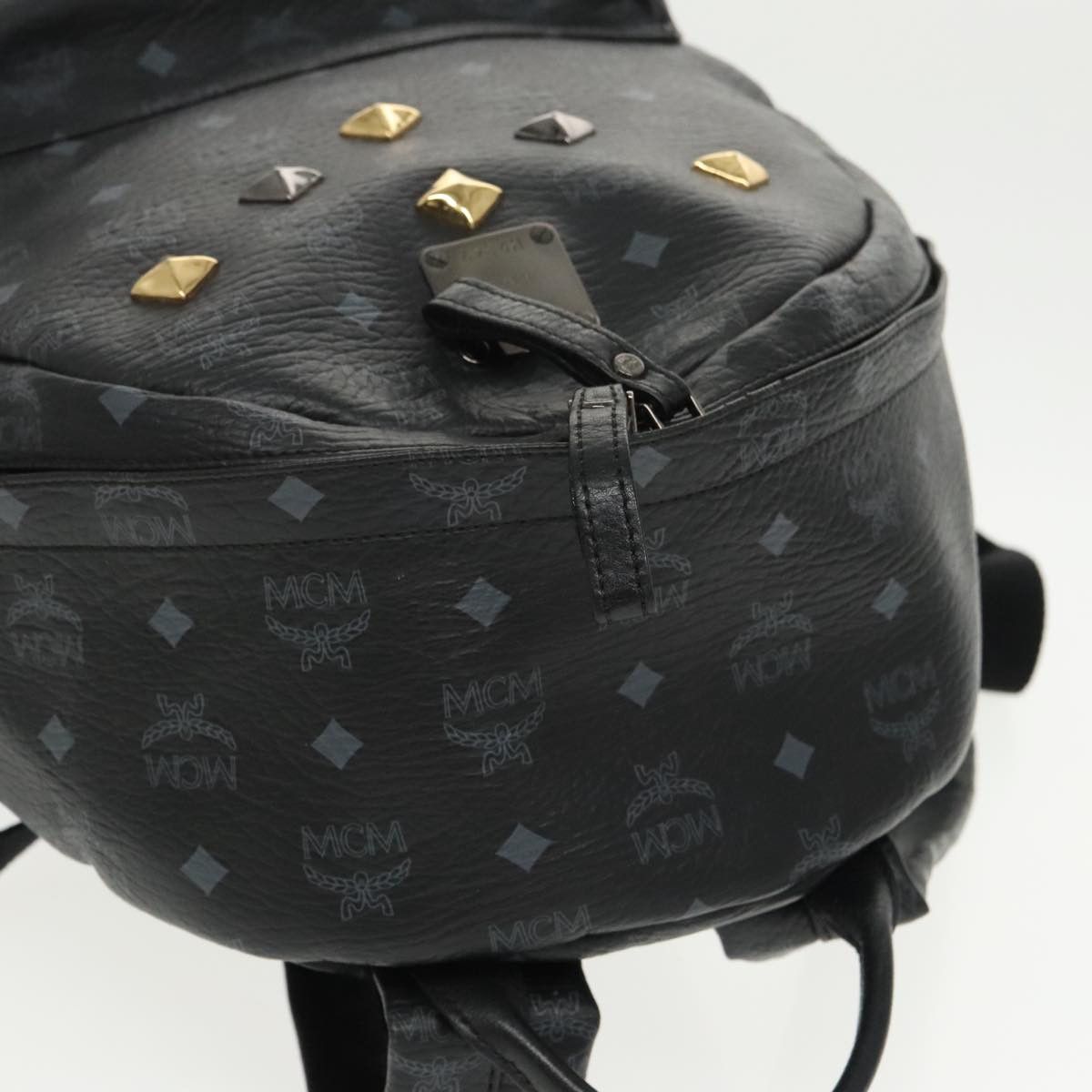 MCM Visetos Black Canvas Backpack Bag (Pre-Owned) Size ONE SIZE - 12 Thumbnail