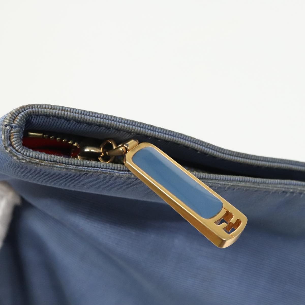 Fendi Ff Blue Canvas Clutch Bag (Pre-Owned) Size ONE SIZE - 12 Thumbnail