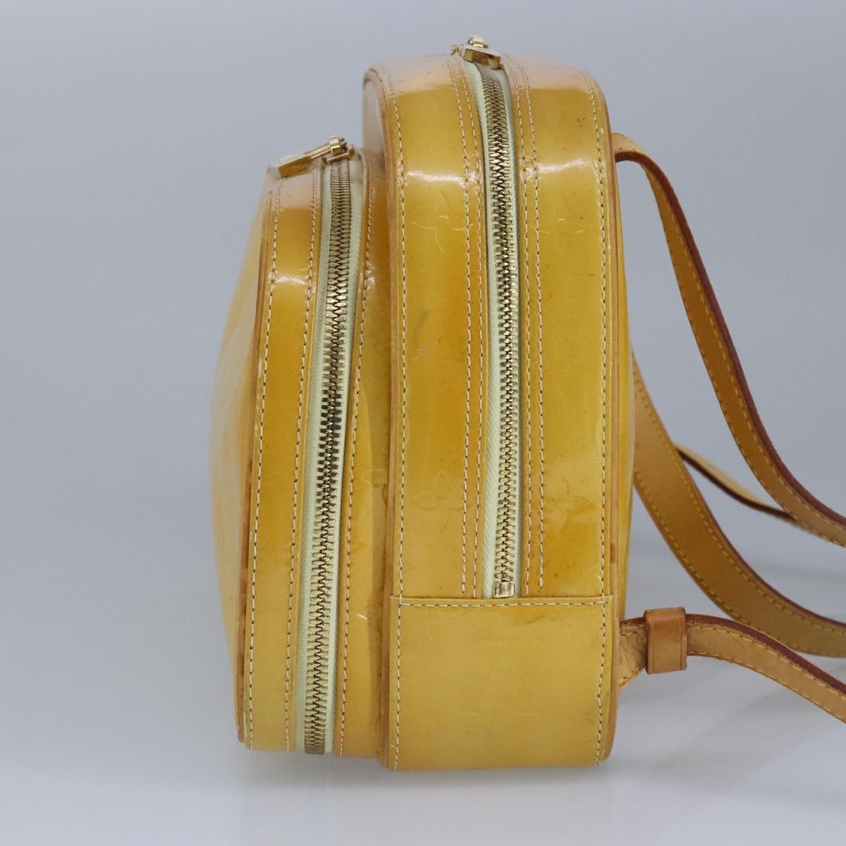 Louis Vuitton Murray Yellow Patent Leather Backpack Bag (Pre-Owned) Size ONE SIZE - 3 Thumbnail