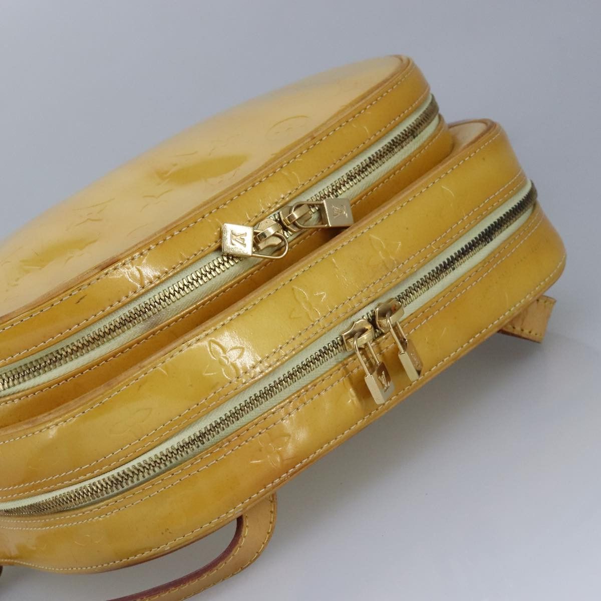 Louis Vuitton Murray Yellow Patent Leather Backpack Bag (Pre-Owned) Size ONE SIZE - 5 Thumbnail