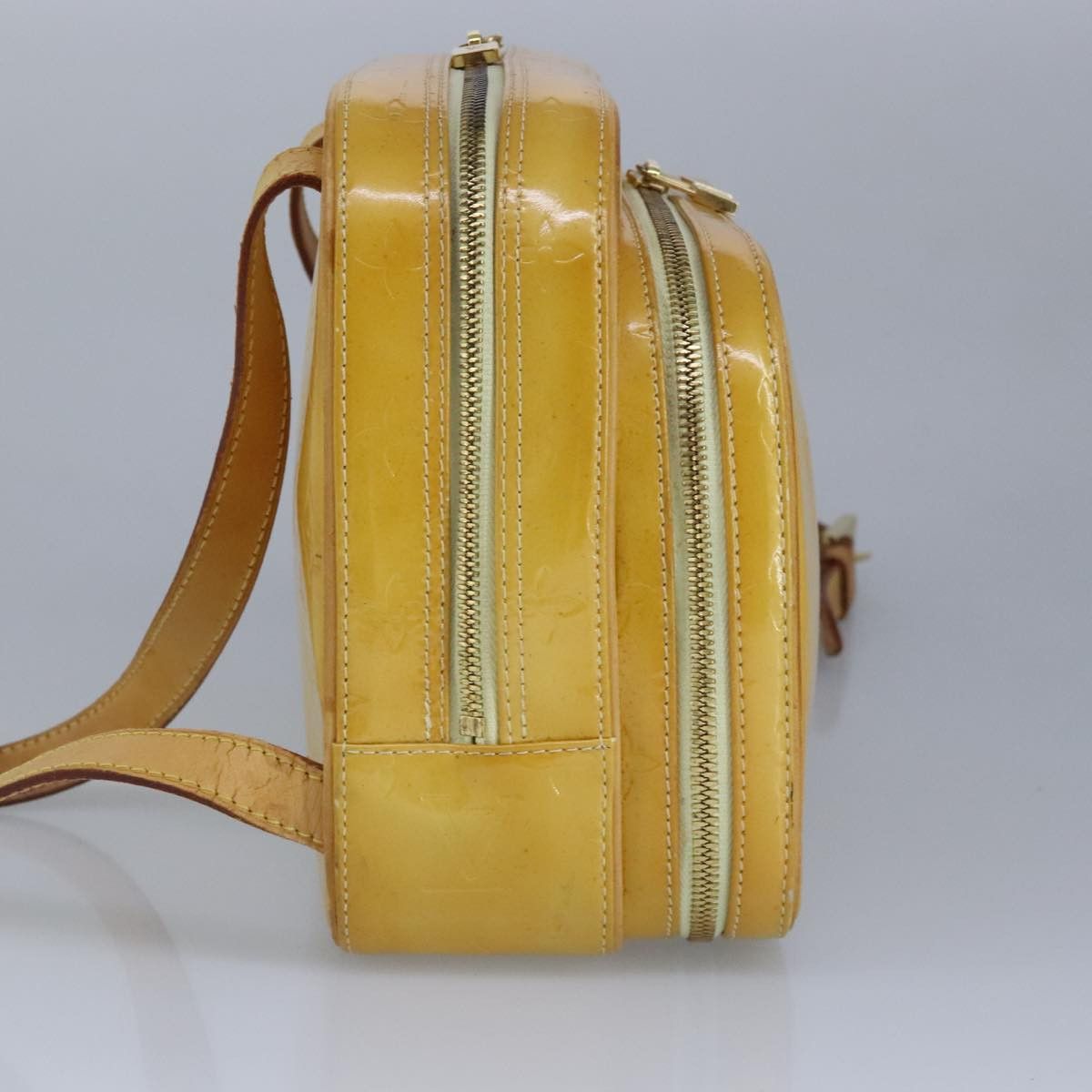 Louis Vuitton Murray Yellow Patent Leather Backpack Bag (Pre-Owned) Size ONE SIZE - 4 Thumbnail
