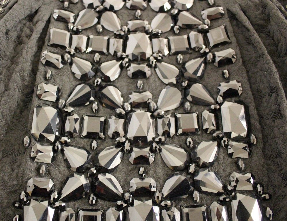 Dolce & Gabbana Black Crystal Embellished Masterpiece Women's Skirt Size 28" / US 6 / IT 42 - 5 Thumbnail