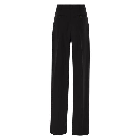 Elisabetta Franchi ELISABETTA FRANCHI Women Straight Pants PA08151E2 BLACK Size 27" / US 4 / IT 40 - 2 Thumbnail