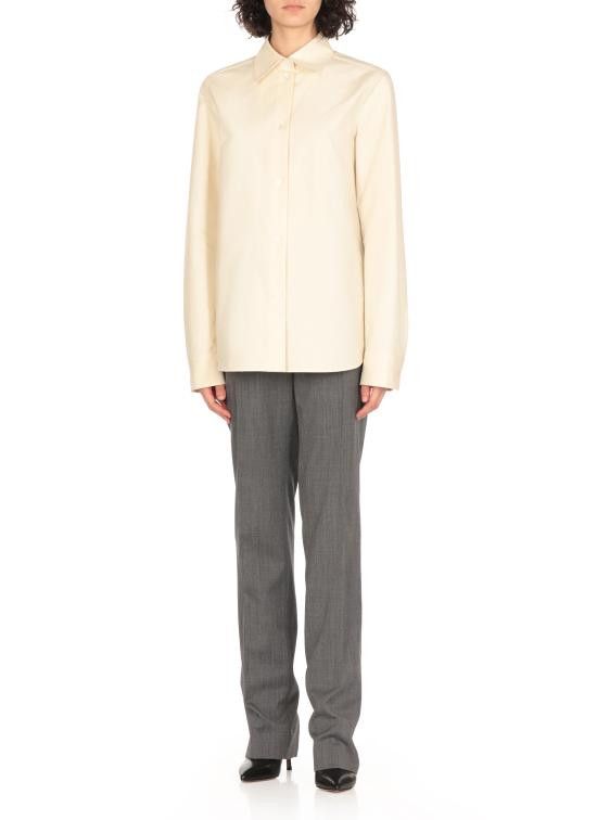 Jil Sander JIL SANDER Women Shirts J04DL0003 J45225109 Ivory Size M / US 6-8 / IT 42-44 - 3 Thumbnail