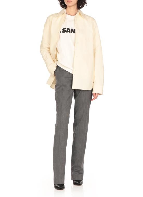 Jil Sander JIL SANDER Women Shirts J04DL0003 J45225109 Ivory Size M / US 6-8 / IT 42-44 - 2 Thumbnail