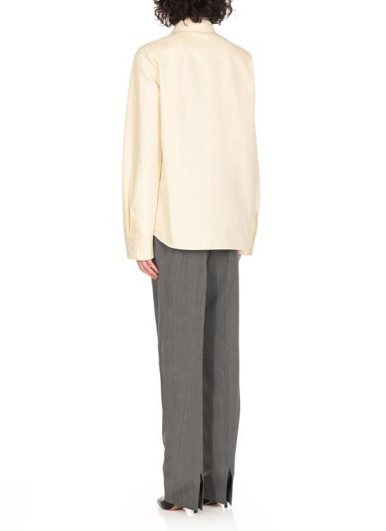 Jil Sander JIL SANDER Women Shirts J04DL0003 J45225109 Ivory Size M / US 6-8 / IT 42-44 - 4 Thumbnail