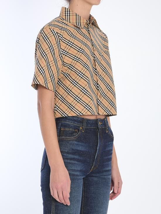 Burberry BURBERRY Women Shirts 8106190 BEIGE Size S / US 4 / IT 40 - 2 Thumbnail