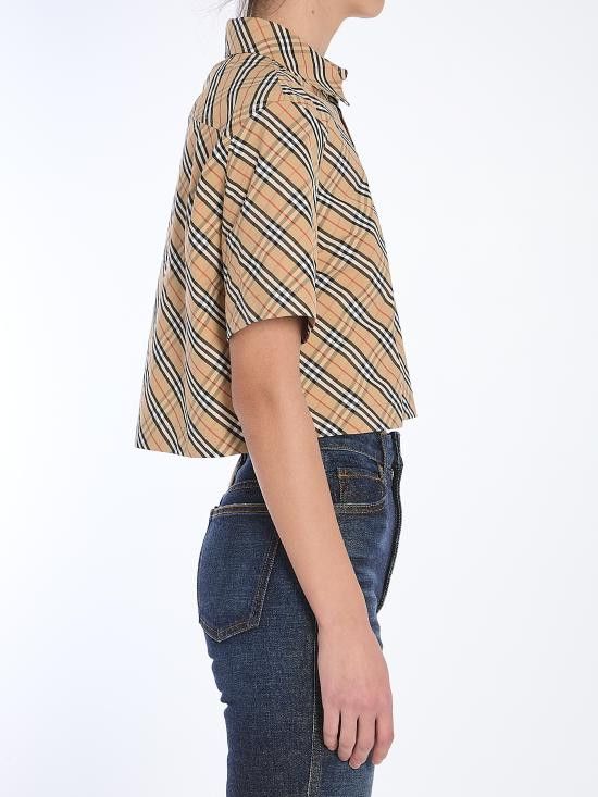 Burberry BURBERRY Women Shirts 8106190 BEIGE Size S / US 4 / IT 40 - 3 Thumbnail