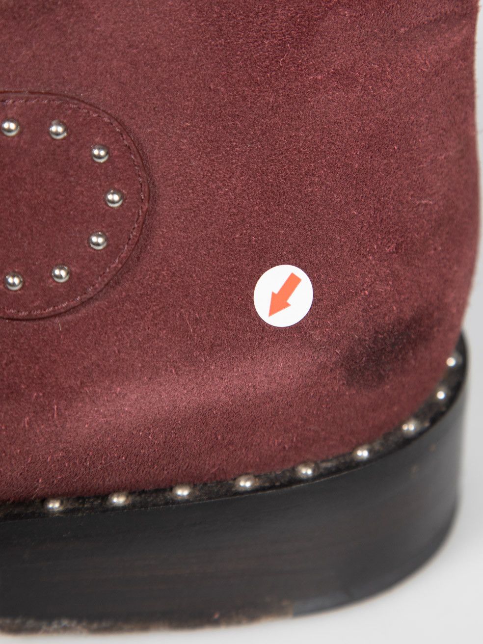 Givenchy Burgundy Suede Studded Ankle Boots Size US 12 / IT 42 - 11 Thumbnail