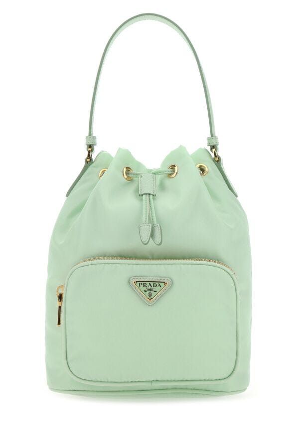Prada Pastel Green Re-Nylon Bucket Bag Size ONE SIZE - 3 Thumbnail