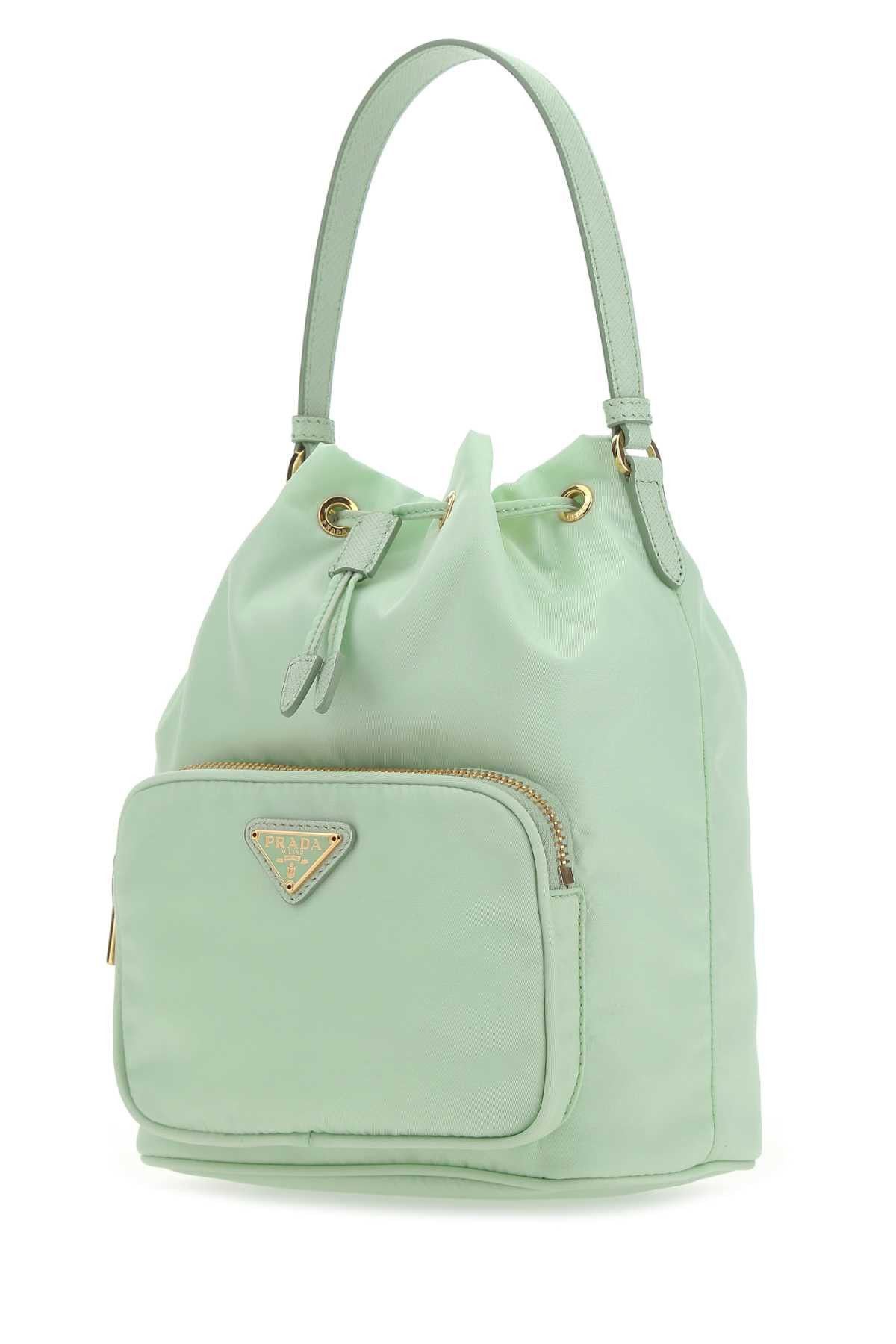 Prada Pastel Green Re-Nylon Bucket Bag Size ONE SIZE - 2 Thumbnail