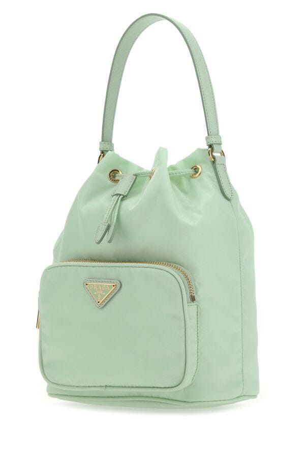 Prada Pastel Green Re-Nylon Bucket Bag Size ONE SIZE - 4 Thumbnail