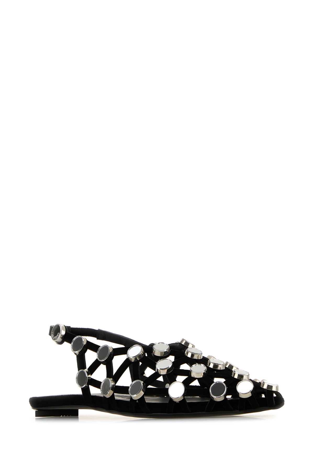 The Attico Black Suede Grid Ballerinas Size US 8 / IT 38 - 2 Thumbnail