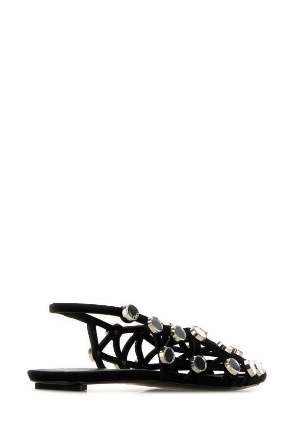 The Attico Black Suede Grid Ballerinas Size US 8 / IT 38 - 5 Thumbnail