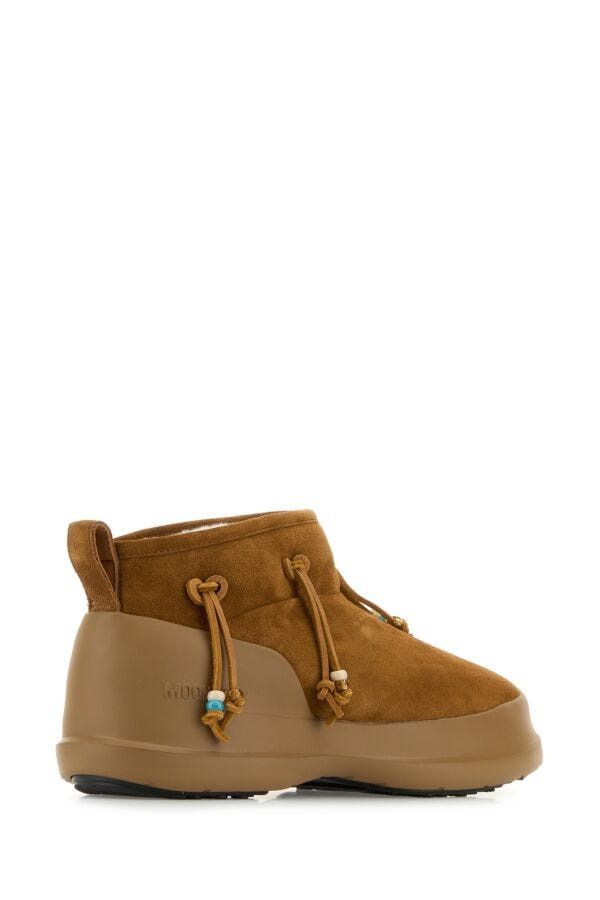 Moon Boot Caramel Suede Luna Low Ankle Boots Size US 12 / EU 45 - 5 Thumbnail