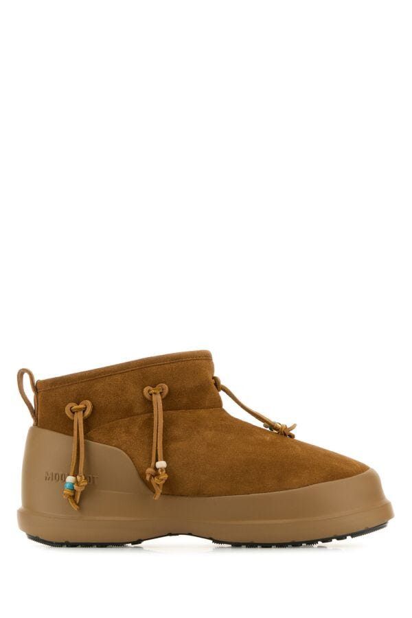 Moon Boot Caramel Suede Luna Low Ankle Boots Size US 12 / EU 45 - 3 Thumbnail