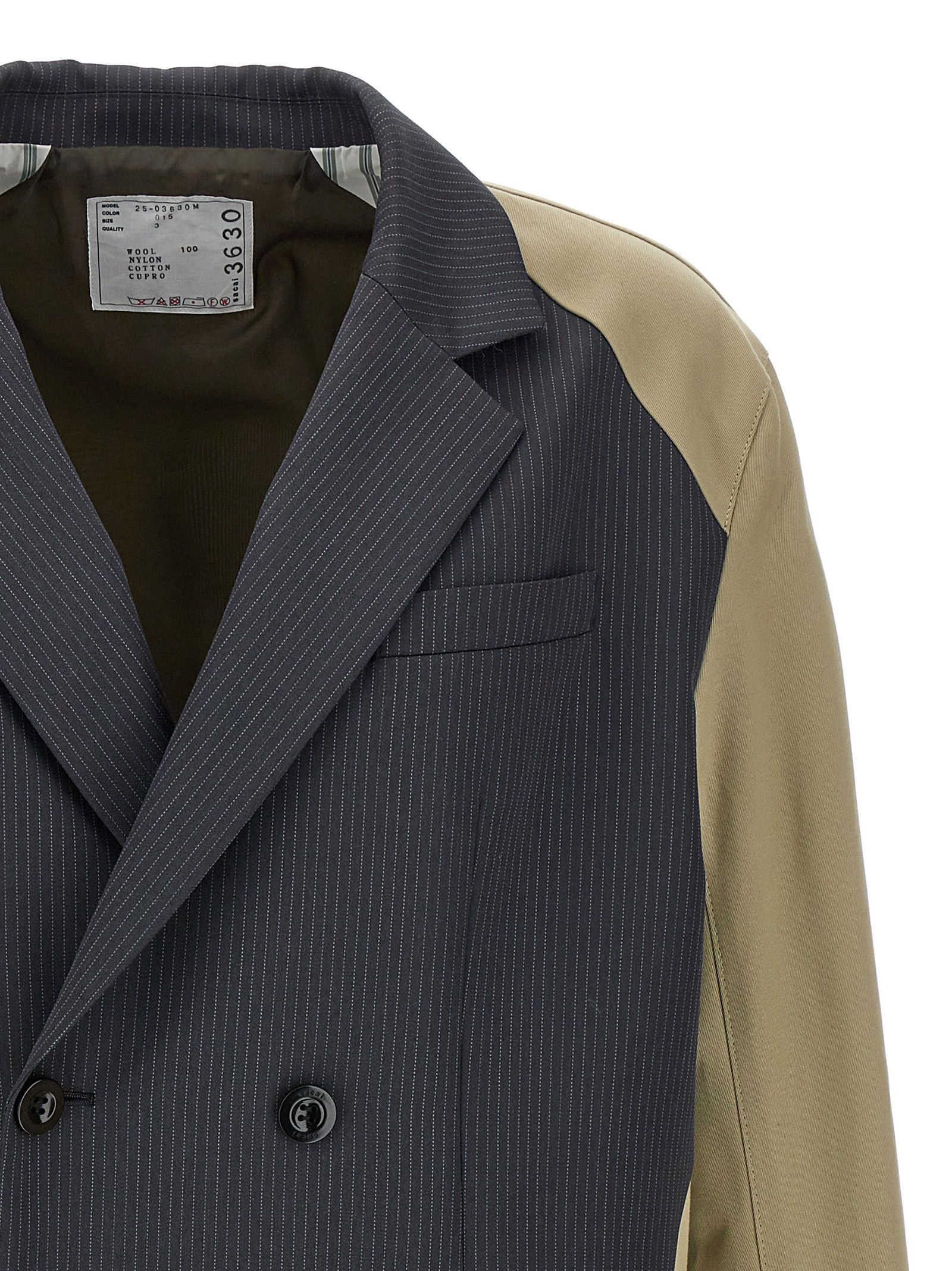Sacai 'Doeskin Mix' Jacket Size US M / EU 48-50 / 2 - 3 Thumbnail