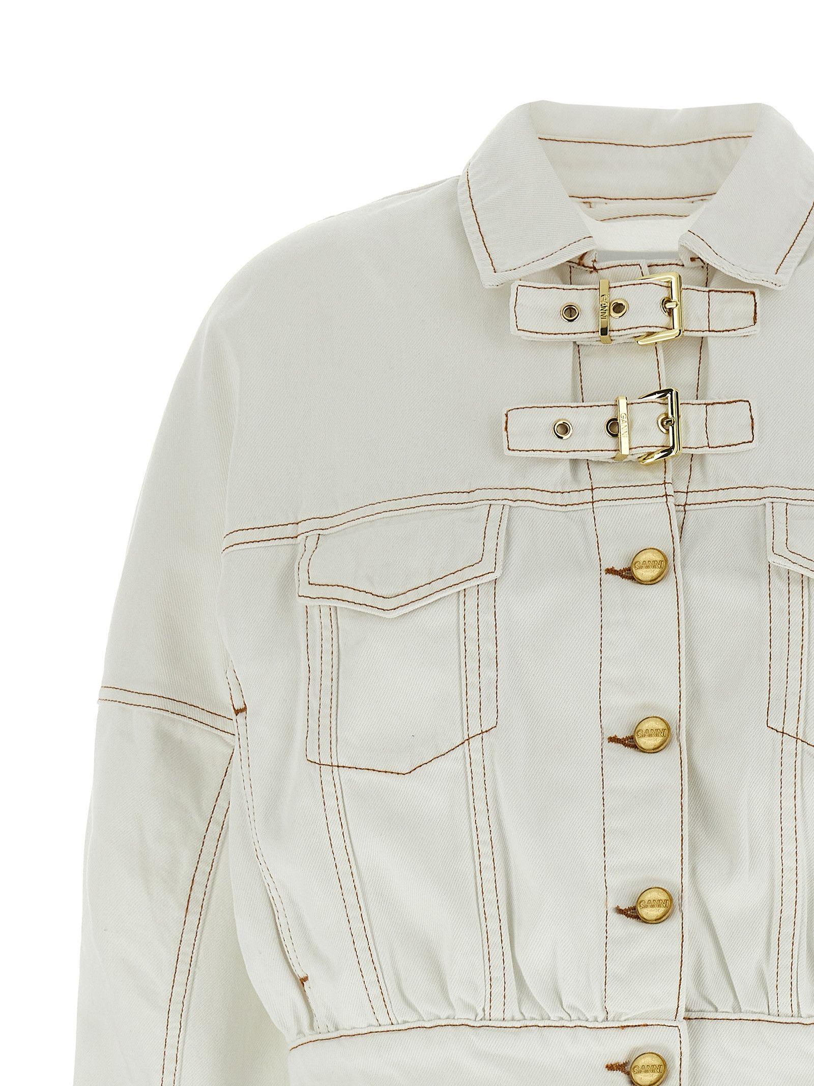Ganni Denim Jacket Size XS / US 0-2 / IT 36-38 - 3 Thumbnail