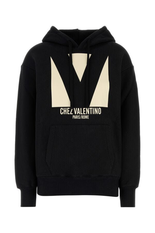 Valentino Black Cotton Sweatshirt Size XS / US 0-2 / IT 36-38 - 3 Thumbnail