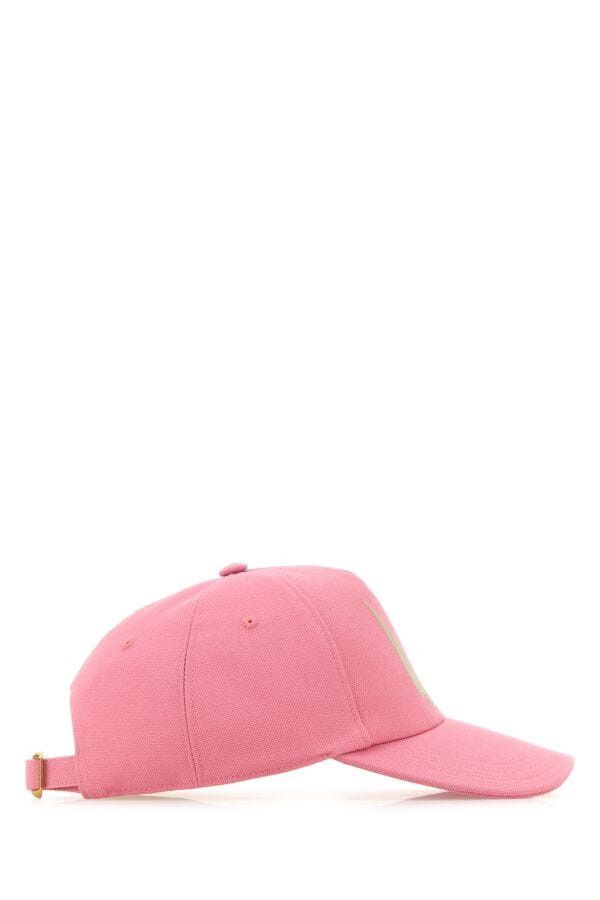 Valentino Pink Cotton Baseball Cap Size ONE SIZE - 4 Thumbnail