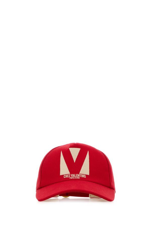 Valentino Red Cotton Baseball Cap Size ONE SIZE - 3 Thumbnail