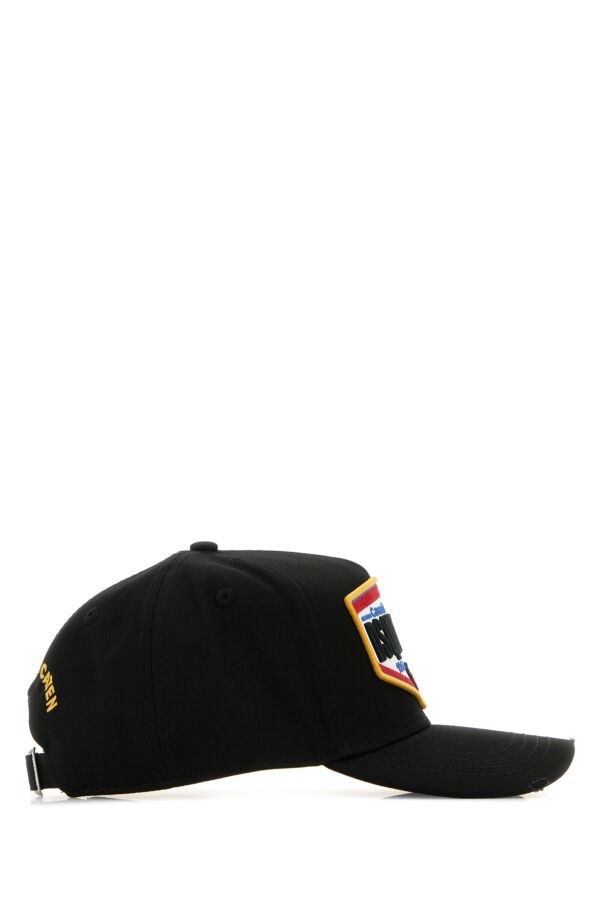 Dsquared2 Black Cotton Baseball Cap Size ONE SIZE - 4 Thumbnail