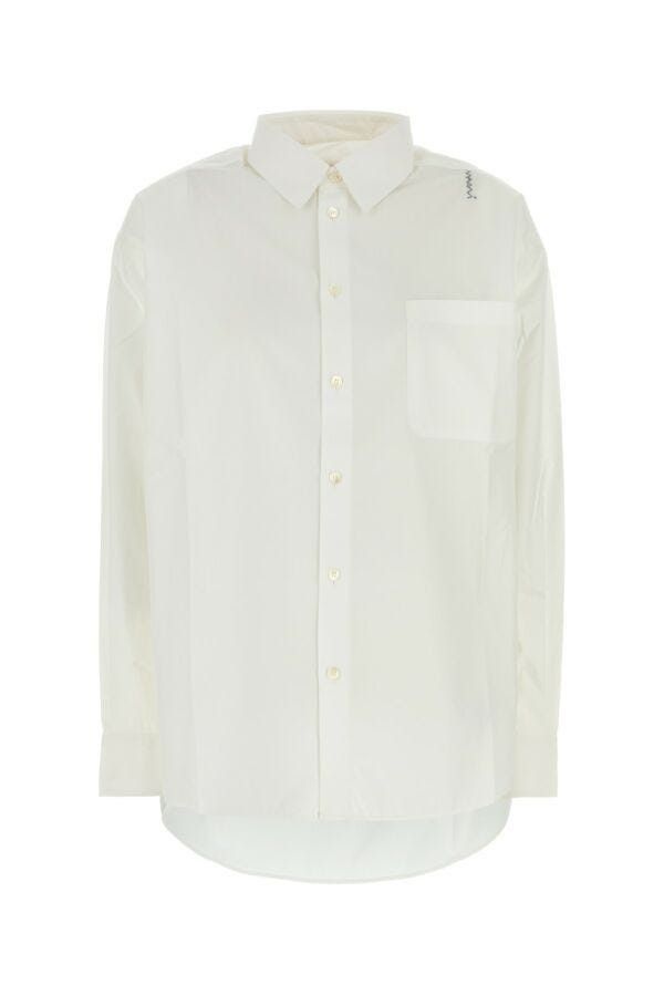 Marni White Poplin Shirt Size S / US 4 / IT 40 - 3 Thumbnail