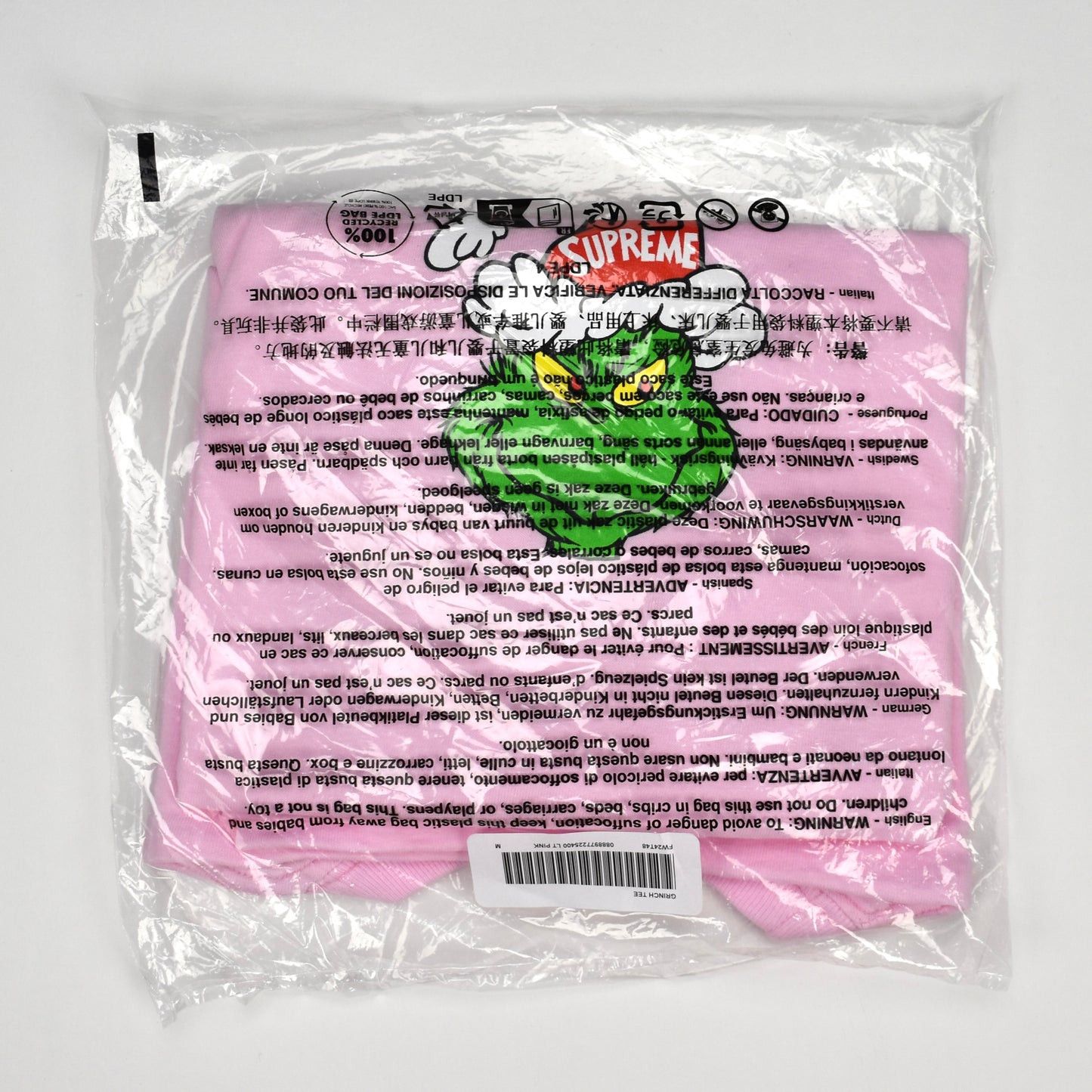 Supreme Supreme The Grinch T-Shirt Pink Christmas FW24 Size US L / EU 52-54 / 3 - 2 Thumbnail