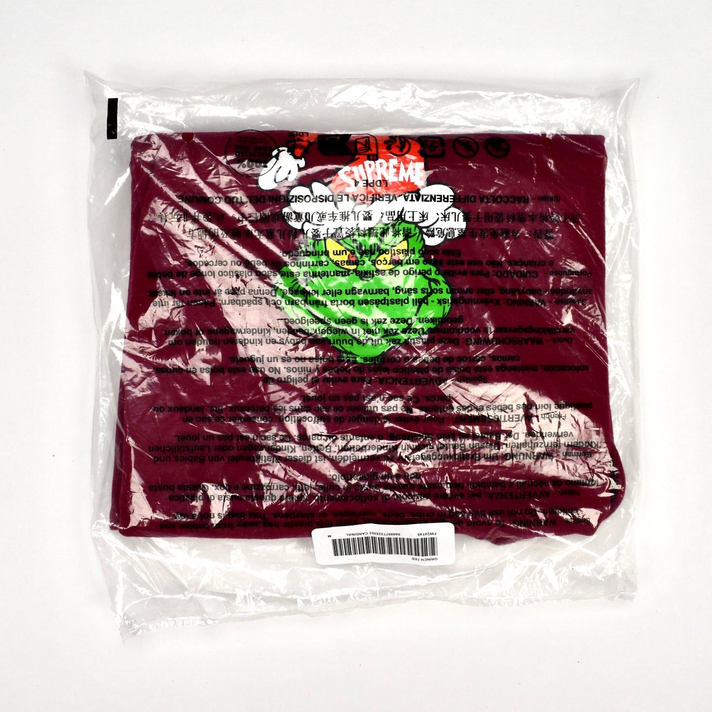 Supreme Supreme The Grinch T-Shirt Cardinal Red Christmas FW24 Size US M / EU 48-50 / 2 - 2 Thumbnail