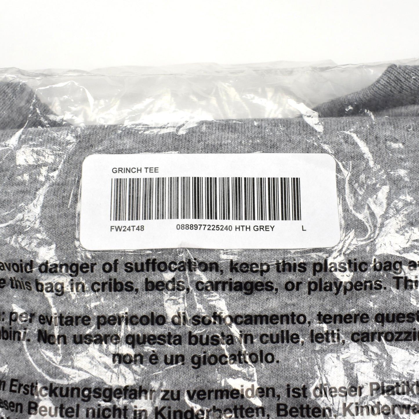 Supreme Supreme The Grinch T-Shirt Heather Gray Christmas FW24 Size US L / EU 52-54 / 3 - 5 Thumbnail
