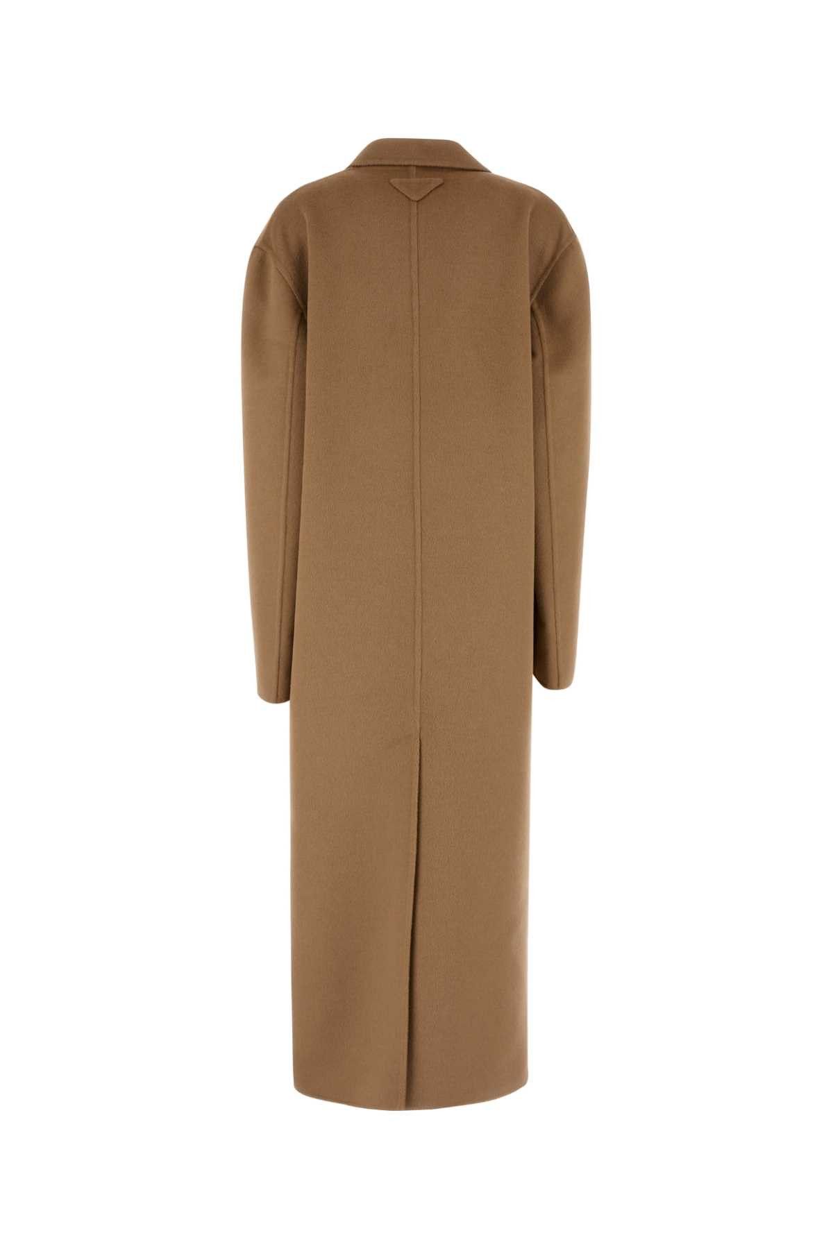Prada Camel Wool Blend Coat Size M / US 6-8 / IT 42-44 - 2 Thumbnail