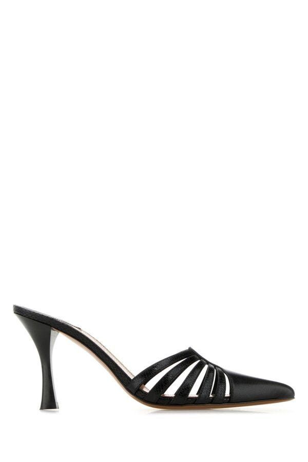 Paris Texas Black Leather Nadia Mules Size US 6 / IT 36 - 3 Thumbnail