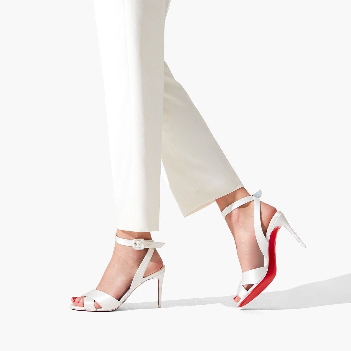 Christian Louboutin Mariza 85mm White Size US 8.5 / IT 38.5 - 2 Thumbnail
