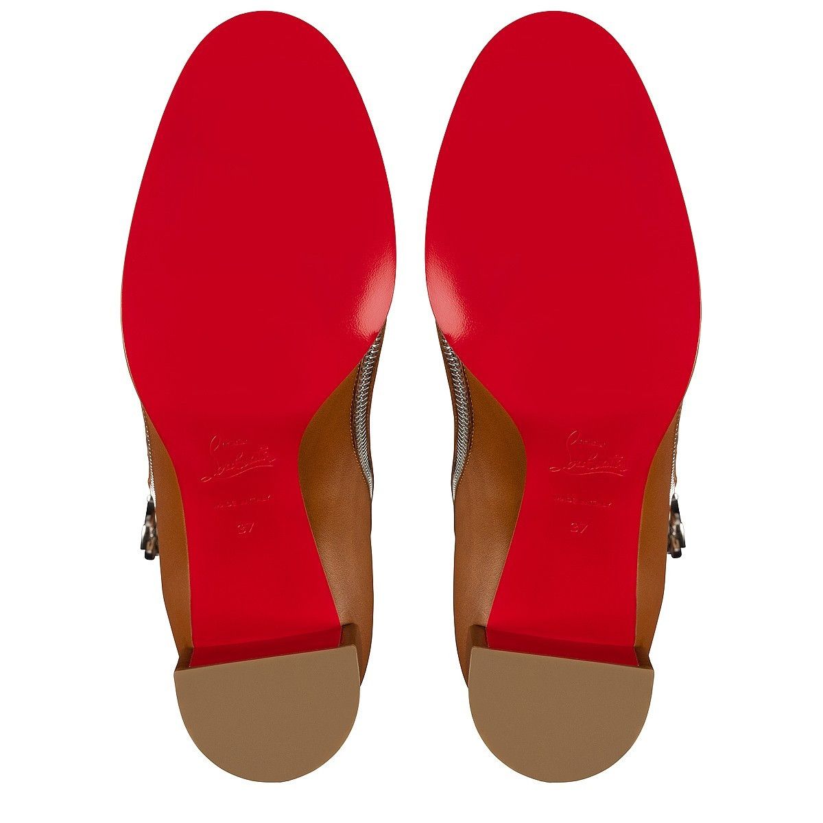 Christian Louboutin CL Zip Booty 55mm Brown Size US 11 / IT 41 - 6 Thumbnail
